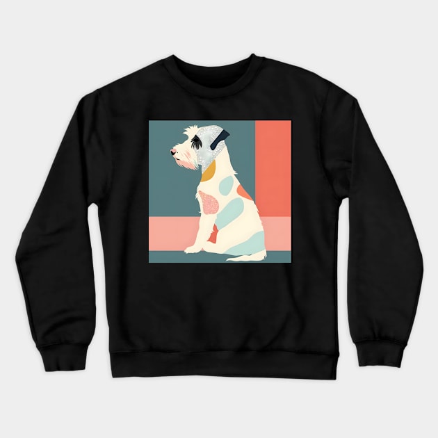 70s Sealyham Terrier Vibes: Pastel Pup Parade Crewneck Sweatshirt by NatashaCuteShop